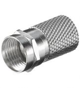 F-Stecker Zink vernickelt f�r Koaxkabel 8,2 mm