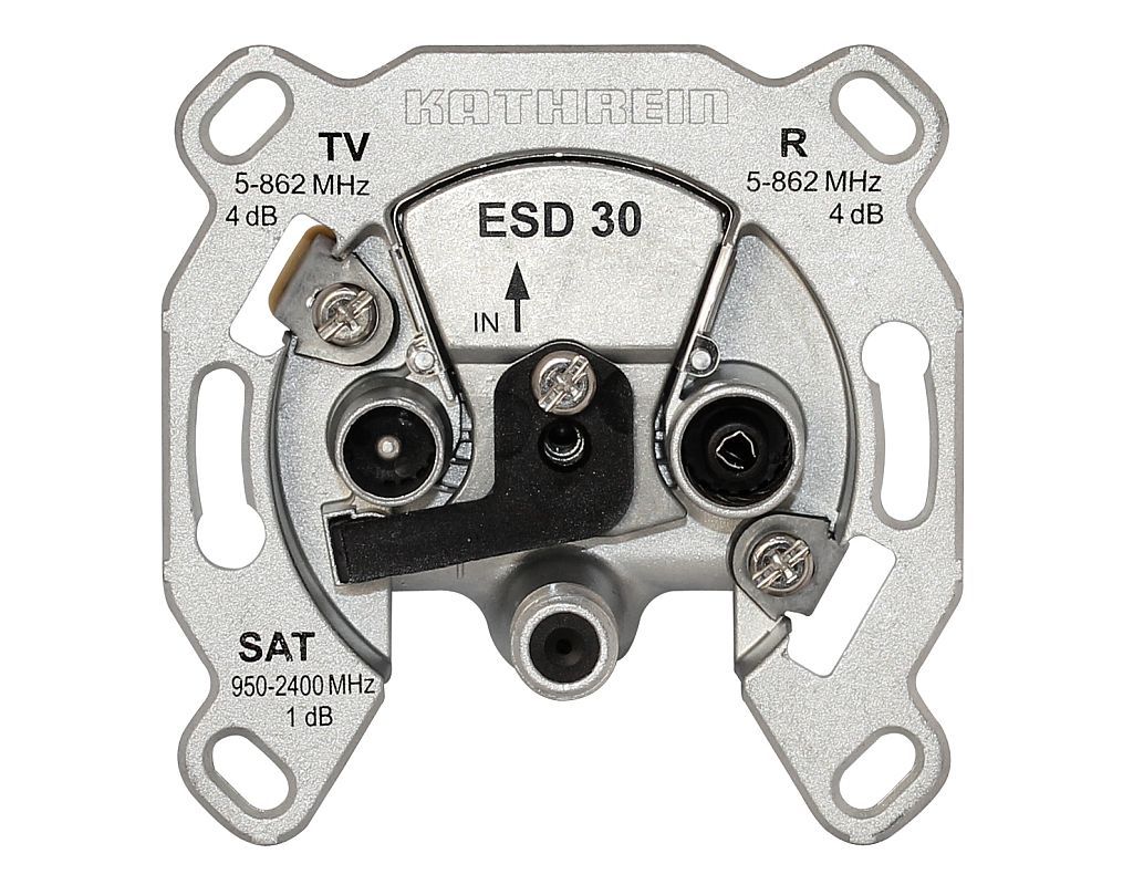 Kathrein ESD 30 Antennendose 3-fach mit 1x F-Anschluß Kathrein ESD 30 Antennendose 3-fach mit 1x F-Anschluß