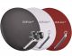 DUR-line Select 85/90cm Satellitenschüssel Alu hellgrau / anthrazit / ziegelrot