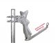 DUR-line Select 85/90cm Satellitenschüssel Alu hellgrau / anthrazit / ziegelrot