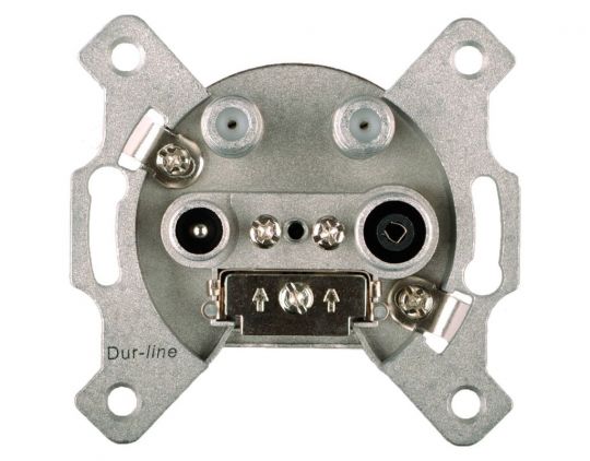 DUR-line Antennendose 4-loch SAT/Kabel/DVB-T/Radio/Unicable