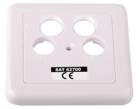 DUR-line Antennendose 4-loch SAT/Kabel/DVB-T/Radio/Unicable