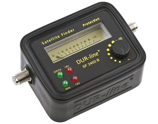 DUR-line SF 2450 B Satfinder mit Gummi-Schutzhülle schwarz