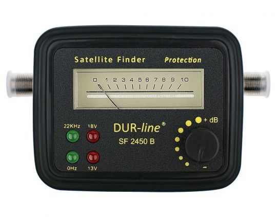 DUR-line SF 2450 B Satfinder mit Gummi-Schutzhülle schwarz