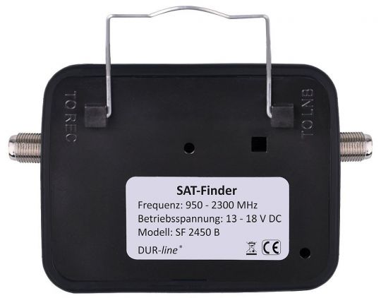 DUR-line SF 2450 B Satfinder mit Gummi-Schutzhülle schwarz