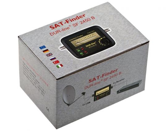 DUR-line SF 2450 B Satfinder mit Gummi-Schutzhülle schwarz
