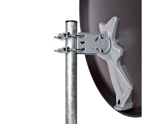DUR-line Select 85/90cm Satellitenschüssel Alu hellgrau / anthrazit / ziegelrot