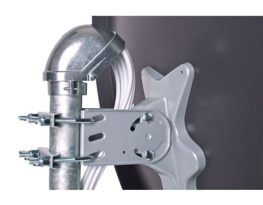 DUR-line Select 85/90cm Satellitenschüssel Alu hellgrau / anthrazit / ziegelrot