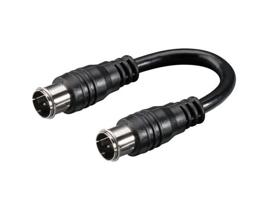 Durchschleifkabel Sat (Loop Kabel, 17 cm, Quick F-Stecker auf Quick F-Stecker)