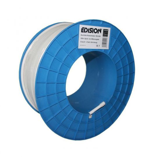 Edision Koaxialkabel 110dB 3-fach geschirmt 100m Sat... Edision Koaxialkabel 110dB 3-fach geschirmt 100m Sat & Kabel-TV