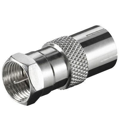 F-Stecker auf Koaxial-Kupplung (Adapter) F-Stecker auf Koaxial-Kupplung (Adapter)