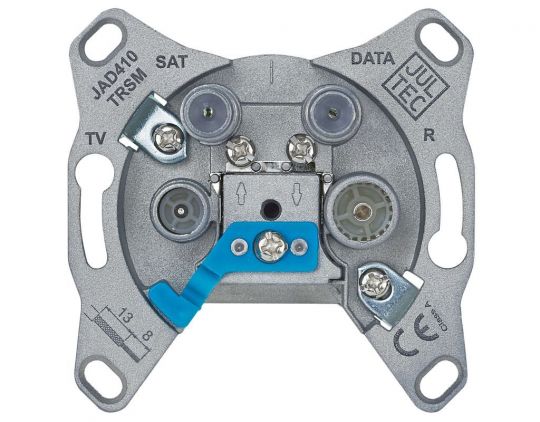 Jultec JAD4xxTRSM 4-Loch Antennendose Stich-/Durchgangsdose mit Modemanschluss
