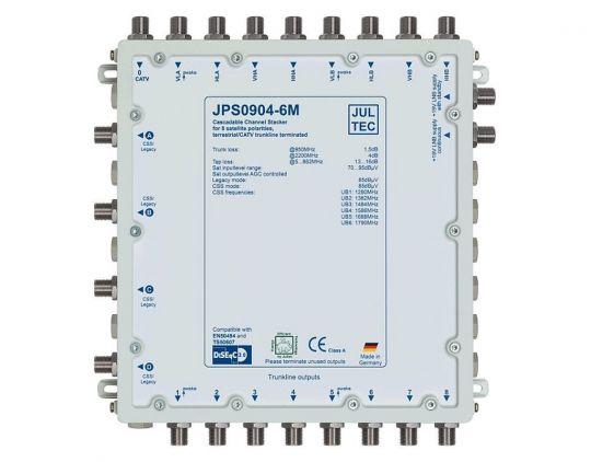 Jultec JPS0904-6M Unicable Multischalter 2 Satelliten auf 4x6 Teilnehmer