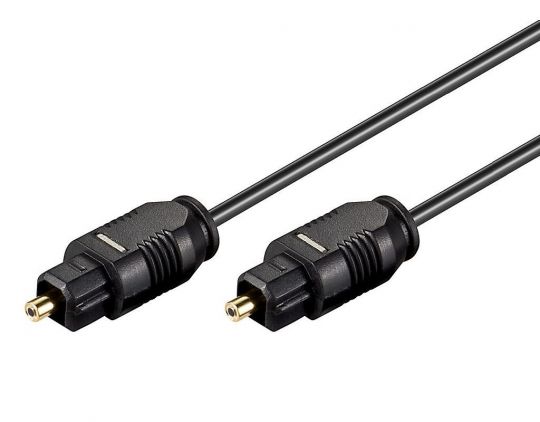 Optisches Audiokabel 0,5 Meter Toslinkstecker schwarz