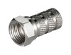 F-Stecker 5,2 mm Cu vernickelt große Überwurfmutter