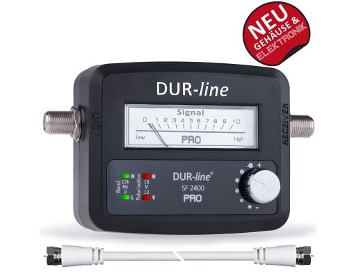 DUR-line SF 2400 Pro Satfinder mit Zeiger- und LED-Anzeige