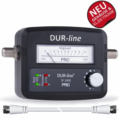 DUR-line SF 2400 Pro Satfinder mit Zeiger- und LED-Anzeige