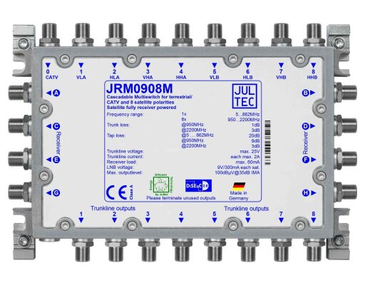 Jultec JRM0908M Multischalter ohne Netzteil (kaskadierbar)