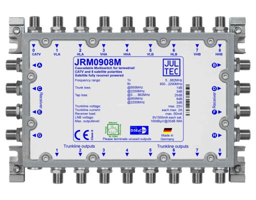 Jultec JRM0908M Multischalter ohne Netzteil (kaskadierbar)