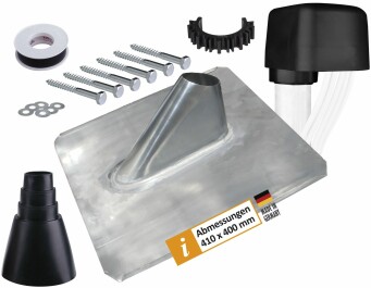 Dachsparrenhalter Montage Set für 60mm Masten schwarz