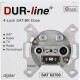 DUR-line Antennendose 4-loch SAT/Kabel/DVB-T/Radio/Unicable