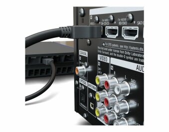 HDMI-Kabel High Speed mit Ethernet 3 Meter vergoldet schwarz