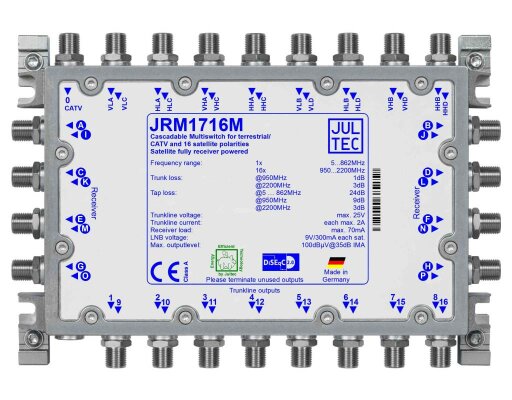 Jultec JRM1716M Multischalter ohne Netzteil (kaskadierbar)
