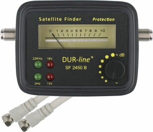 DUR-line SF 2450 B Satfinder mit Gummi-Schutzhülle...