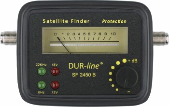 DUR-line SF 2450 B Satfinder mit Gummi-Schutzhülle schwarz