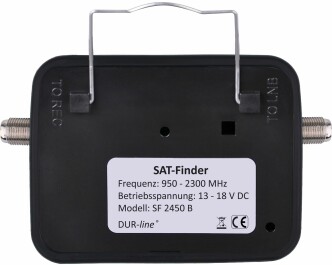 DUR-line SF 2450 B Satfinder mit Gummi-Schutzhülle schwarz