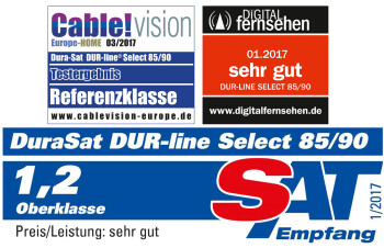 DUR-line Select 85/90cm Satellitenschüssel Alu ziegelrot