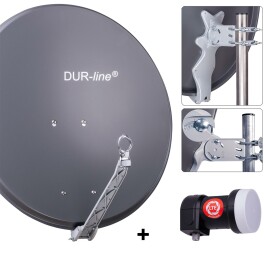 DUR-line Select 75/80cm Komplettanlage anthrazit + Single...