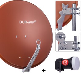 DUR-line Select 75/80cm Komplettanlage ziegelrot + Single...