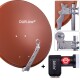 DUR-line Select 75/80cm Komplettanlage ziegelrot + Quad LNB