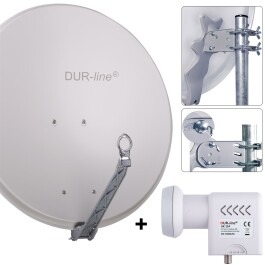 DUR-line Select 75/80cm Komplettanlage hellgrau Unicable...