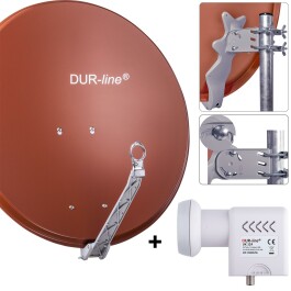 DUR-line Select 75/80cm Komplettanlage ziegelrot Unicable...
