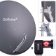DUR-line Select 85/90cm Komplettanlage anthrazit + Quad LNB