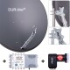 DUR-line Select 85/90cm Komplettanlage anthrazit 1xSAT/8TN