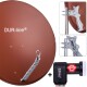DUR-line Select 85/90cm Komplettanlage rot + Quad LNB
