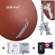 DUR-line Select 85/90cm Komplettanlage rot 1xSAT/8TN
