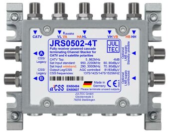 Jultec JRS0502-4T Unicable Multischalter 2x4 terminiert
