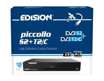 Edision piccollo S2+T2/C HD-Combo-Receiver H.265/HEVC schwarz