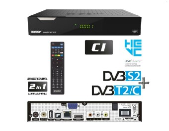 Edision piccollo S2+T2/C HD-Combo-Receiver H.265/HEVC schwarz