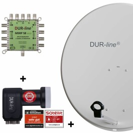 DUR-line MDA 80 Satellitenschüssel hellgrau +...