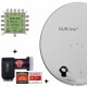 DUR-line MDA 80 Satellitenschüssel hellgrau + Multischalter 1xSAT/8TN