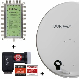 DUR-line MDA 80 Satellitenschüssel hellgrau +...