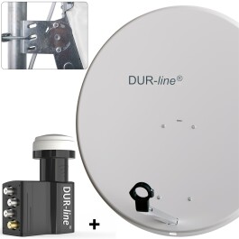 DUR-line MDA 80 Satellitenschüssel hellgrau +...