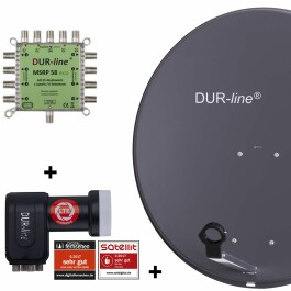 DUR-line MDA 80 Satellitenschüssel anthrazit +...