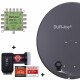 DUR-line MDA 80 Satellitenschüssel anthrazit + Multischalter 1xSAT/8TN
