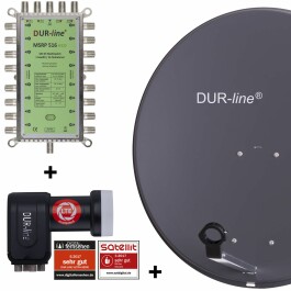 DUR-line MDA 80 Satellitenschüssel anthrazit +...